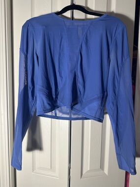 lululemon athletica Sheer Long-Sleeve Mesh Top Blue